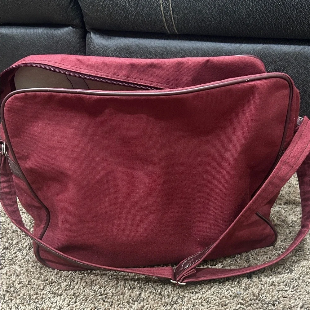 Maroon and Cream Bag